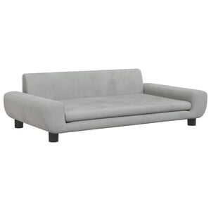 vidaXL Kindersofa Hellgrau 100x54x33 cm Samt
