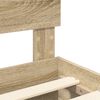 vidaXL Bettrahmen mit Kopfteil Sonoma-Eiche 135 x 190 cm Holzwerkstoff