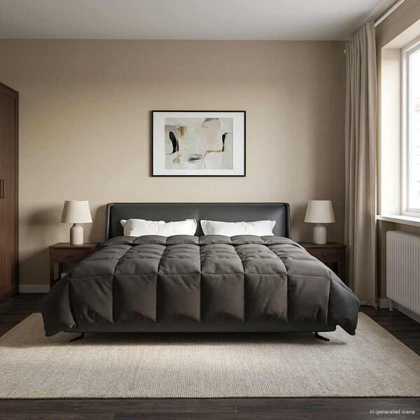 vidaXL Ganzjahresbettdecke Anthrazit 200 x 220 cm Mikrofaser