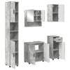 vidaXL Badezimmerm&ouml;bel-Set 5 pcs Beton Grau Holzwerkstoff & Metall