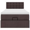 vidaXL Ottoman-Bett mit Matratze Dunkelbraun 100x200 cm Stoff