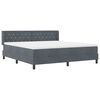 vidaXL Boxspringbett mit Matratze Dunkelgrau 200 x 180 cm Polyester