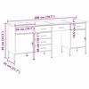vidaXL Werkbank 4 pcs Rot 200 x 55 x 85 cm Ingenieure Holz und Stahl