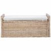 vidaXL Sitzbank mit Stauraum mit Kissen Natur 110 x 40 x 50 cm Rattan