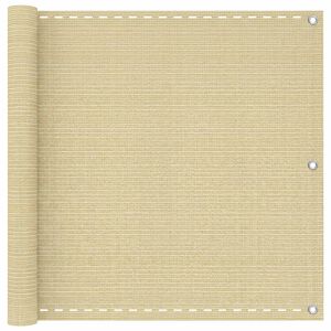 vidaXL Balkonsichtschutz Beige 75 x 700 cm HDPE und Aluminium