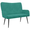vidaXL Zweisitzer Sofa T&uuml;rkis 115 x 61 x 87 cm Samt