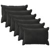 vidaXL Kissenbezug 6 pcs HOUTEN Schwarz 50 x 75 cm Samt