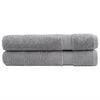 vidaXL Premium Handt&uuml;cher SOLUND 2 Stk. Grau 100x200 cm 600 g/m&sup2;