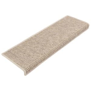 vidaXL Stufenmatten 15 Stk. 65x21x4 cm Hellbeige Rechteckiger Rand