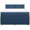 vidaXL Boxspringbett mit Matratze Blau 140x190 cm Stoff