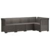 vidaXL 5-Sitzer Gartensofa Rattan-Look PP Hellgrau