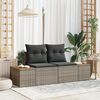 vidaXL Gartensofa Grau 184 x 62 x 85cm Poly-Rattan
