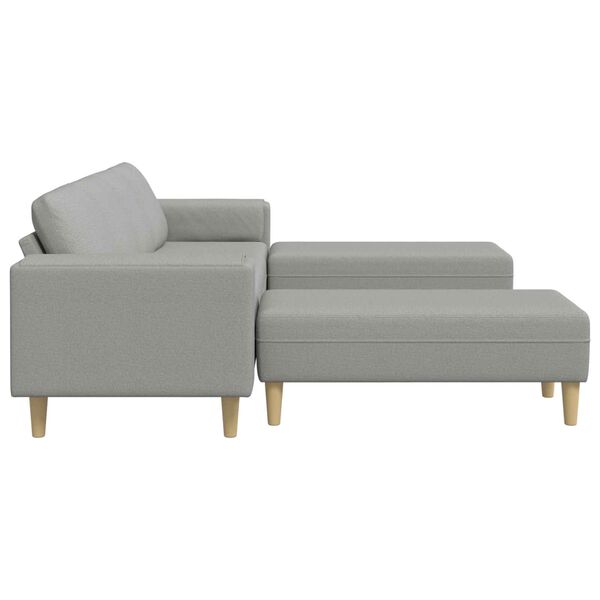 vidaXL Sofa Set Wolkengrau Stoff