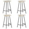 vidaXL Barhocker 4 Stk. Mango Massivholz
