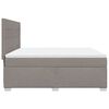 vidaXL Boxspringbett mit Matratze Taupe 180x200 cm Stoff