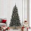 vidaXL K&uuml;nstlicher Weihnachtsbaum Gr&uuml;n 210 cm PVC, Plastik und Stahl