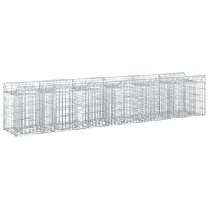 vidaXL Gabionen-Hochbeet 2 stk. 300 x 50 x 60 cm Verzinkter Stahl