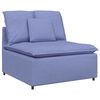 vidaXL Modulares Sofa mit Kissen Stoff Jeansblau