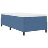 vidaXL Boxspringbett Blau und Wei&szlig; 100 x 200 cm Cordstoff