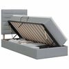 vidaXL Aufbewahrungsbett mit Matratze Hellgrau 100 x 200 cm Stoff