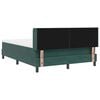 vidaXL Boxspringbett mit Matratze Dunkelgr&uuml;n 200 x 140 cm Samt