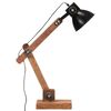 vidaXL Schreibtischlampe Industriestil Schwarz Rund 58x18x90 cm E27