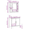 vidaXL 2-tlg. Badm&ouml;bel-Set Sonoma-Eiche Holzwerkstoff