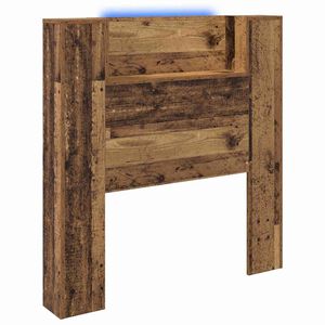 vidaXL Kopfteil mit Regal Altholz 100 x 15 x 103,5 cm Holzwerkstoff