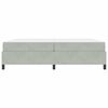 vidaXL Bettrahmen mit Matratze Hellgrau 200 x 200 cm Stoff