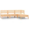 vidaXL 4-tlg. Garten-Lounge-Set Massivholz Kiefer