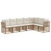 vidaXL Outdoor-Sofagarnitur Natur Polyester