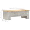 vidaXL Aviator Couchtisch 100x50x36 cm Mango Massivholz