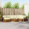 vidaXL Sofagarnituren 9 pcs Natur und Creme Massivholz Akazie