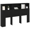 vidaXL Kopfteil Schrank Schwarz Eichen-Optik 160 x 19 x 103,5 cm