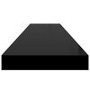 vidaXL Schweberegale 4 Stk. Hochglanz-Schwarz 120x23,5x3,8 cm MDF