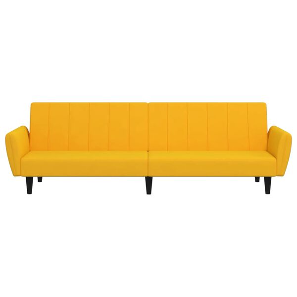 vidaXL Schlafsofa 2-Sitzer Gelb Samt