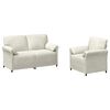 vidaXL Sofa Set 2 stk. Creme Samt