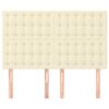 vidaXL Kopfteil Creme 144x5x118/128 cm Kunstleder