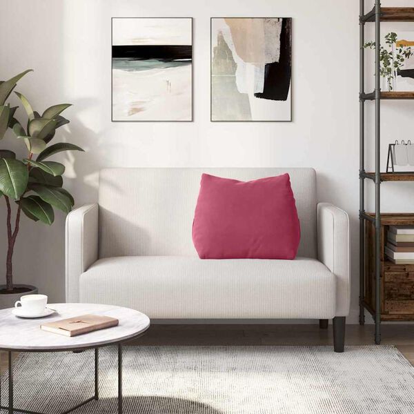 vidaXL R&uuml;ckenkissen Weinrot 60 x 20 x 50 cm Cordstoff