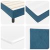 vidaXL Boxspringbett mit Matratze Dunkelblau 160 x 200 cm Samt