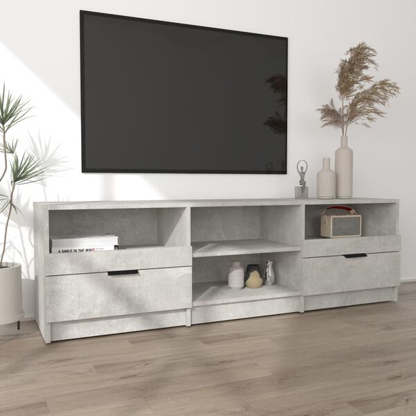 vidaXL TV-Schrank Betongrau 150x33,5x45 cm Holzwerkstoff