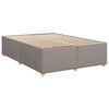 vidaXL Boxspringbett mit Matratze Taupe 140x190 cm Stoff