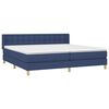 vidaXL Boxspringbett mit Matratze Blau 180x200 cm Stoff