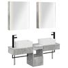 vidaXL Badezimmerschrank-Set 5 pcs Betongrau 53 x 15,5 x 70 cm