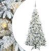 vidaXL K&uuml;nstlicher klappbarer Weihnachtsbaum Wei&szlig; 210 cm PE und PVC