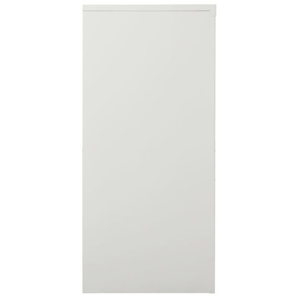 vidaXL Schrank mit Schiebet&uuml;r Hellgrau 90x40x90 cm Stahl