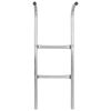 vidaXL 2-stufige Trampolinleiter Stahl Silbern 72 cm (Geeignet f&uuml;r 65 cm H&ouml;he)