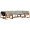 vidaXL Outdoor-Sofagarnitur 6 stk. Natur und Hellgrau