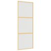 vidaXL Schiebet&uuml;r Golden 76x205 cm Matt ESG-Glas und Aluminium
