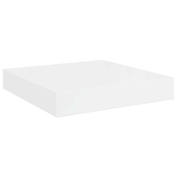 vidaXL Schweberegal Hochglanz-Wei&szlig; 23x23,5x3,8 cm MDF